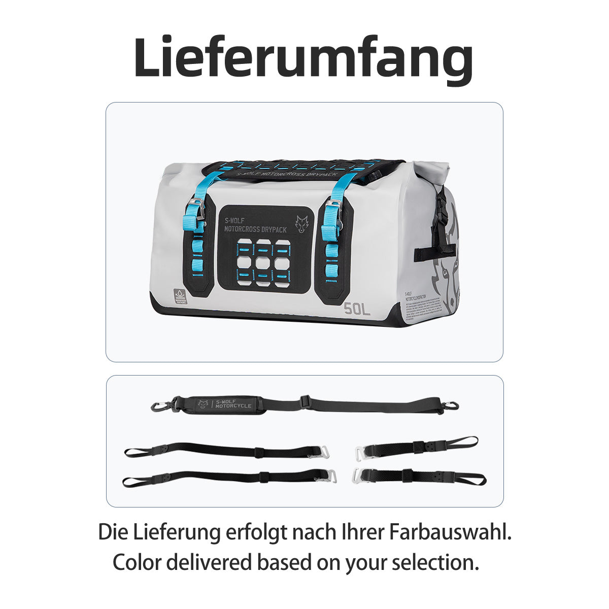 S-WOLF  50L WATERPROOF ADVENTURE DRYPACK
